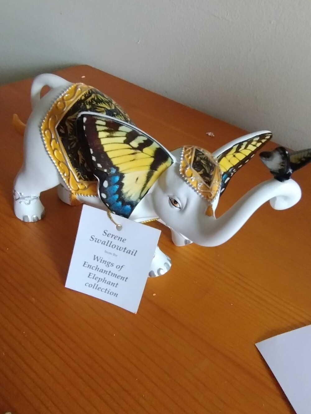 Hamilton Collection Serene Swallowtail Wings Of Enchantment Elephant Collection